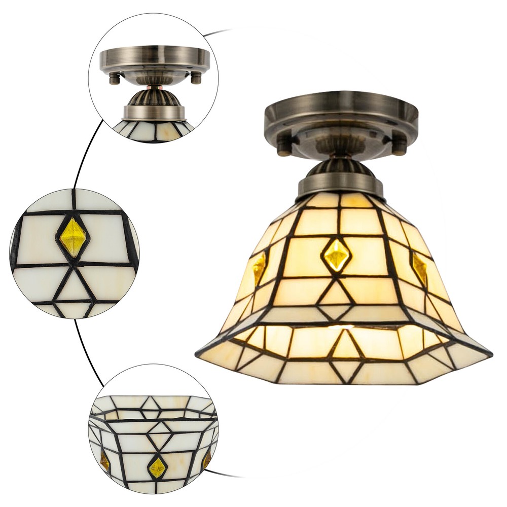 Ceiling light 20cm hexagonal - without light source E26x1- US gauge NEW US