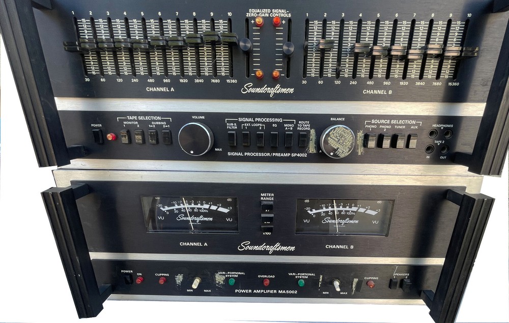 Soundcraftsmen MA5002 Power Amplifier + Signal Processor Preamp/Equalizer SP4002