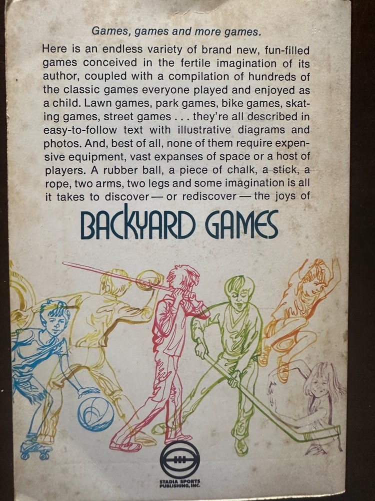 Backyard Games by Eric Lincoln 1973 1st Edition