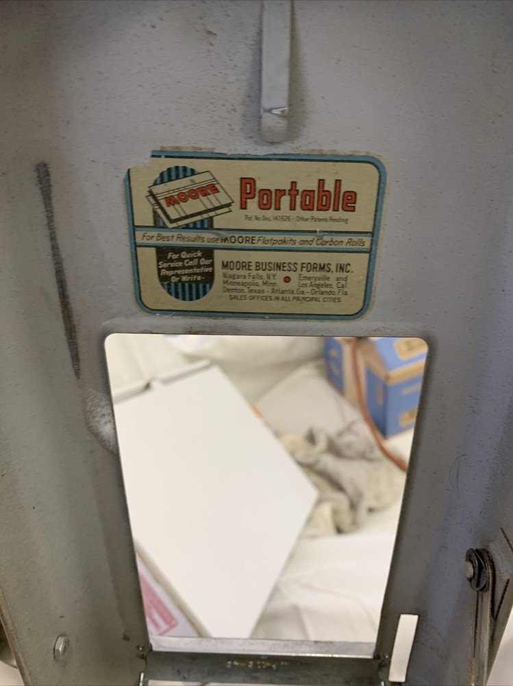 Vintage Moore PORTABLE Invoice Receipt Machine