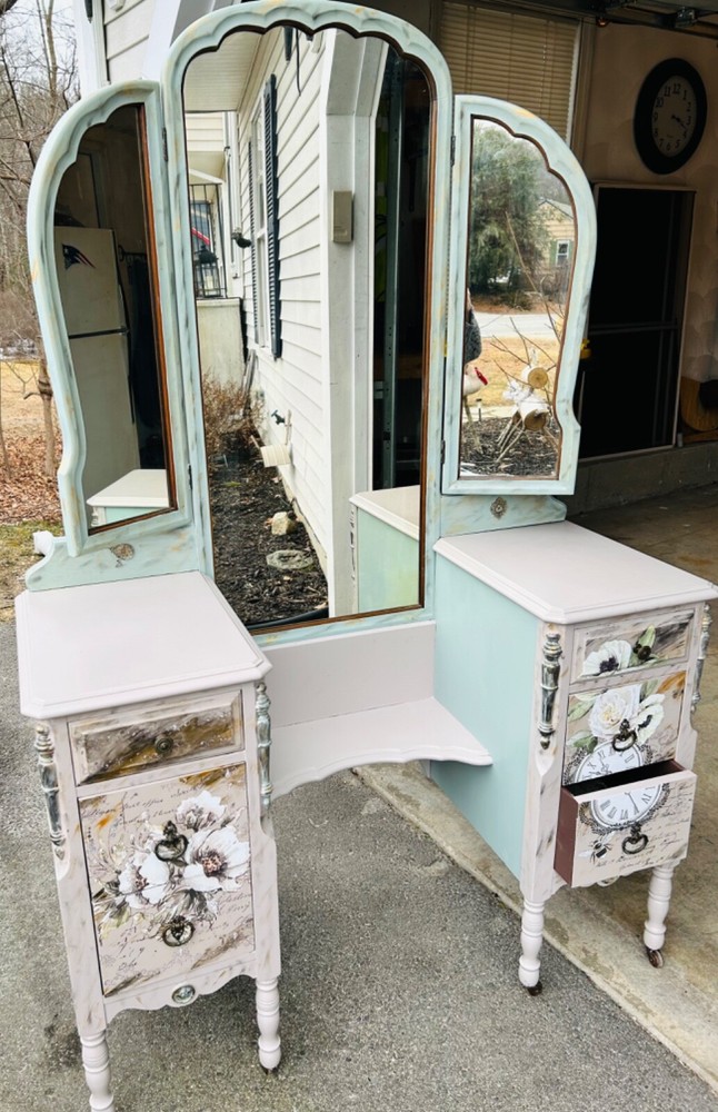 refurbished antique vanity