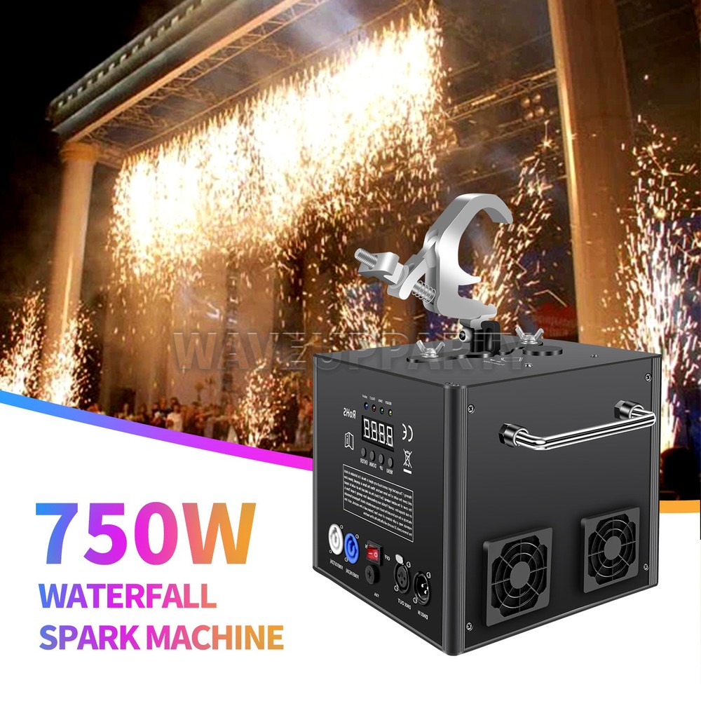 PAIDUN 750W Hanging Cold Spark Machine Firework Effect DMX512 Remote Control