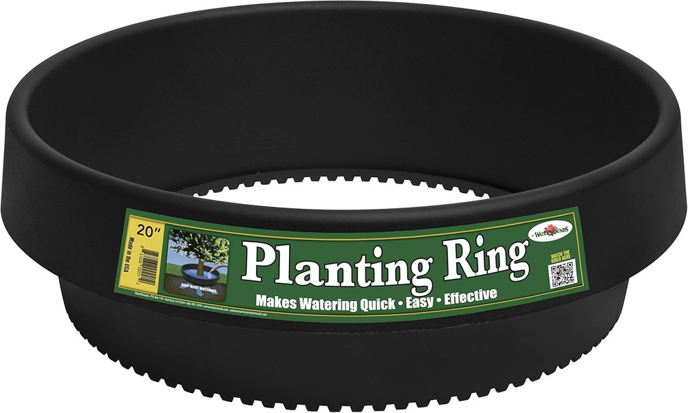 6 Pack 20" Tree & Shrub Watering Rings – Deep Root Irrigation Basin with Solid O