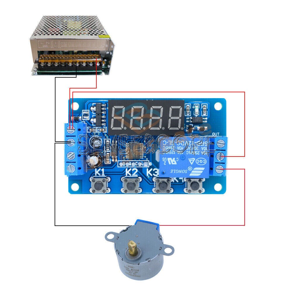 DC12V Automation Trigger Cycle Delay Timer Control Relay Switch Module