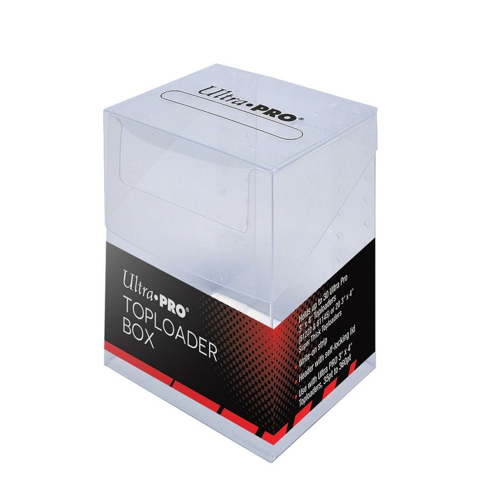 (3-Pack) Ultra Pro Toploader Box Clear Plastic Card Holder Storage Box