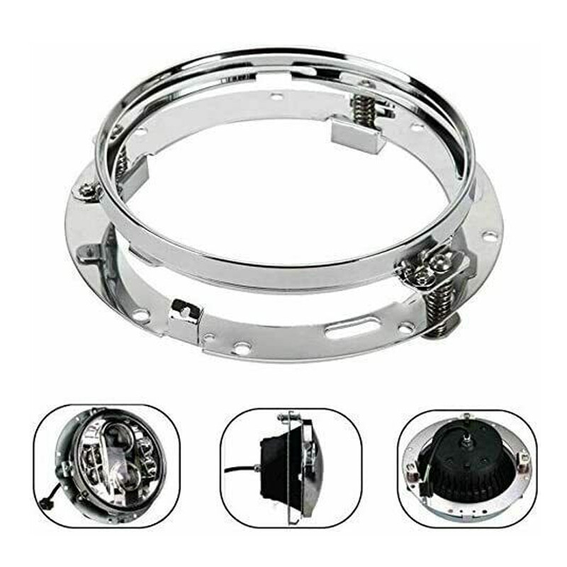 Fits for 94-13 Harley Electra Glide 7" LED Headlight Ring Light Bracket Mounting