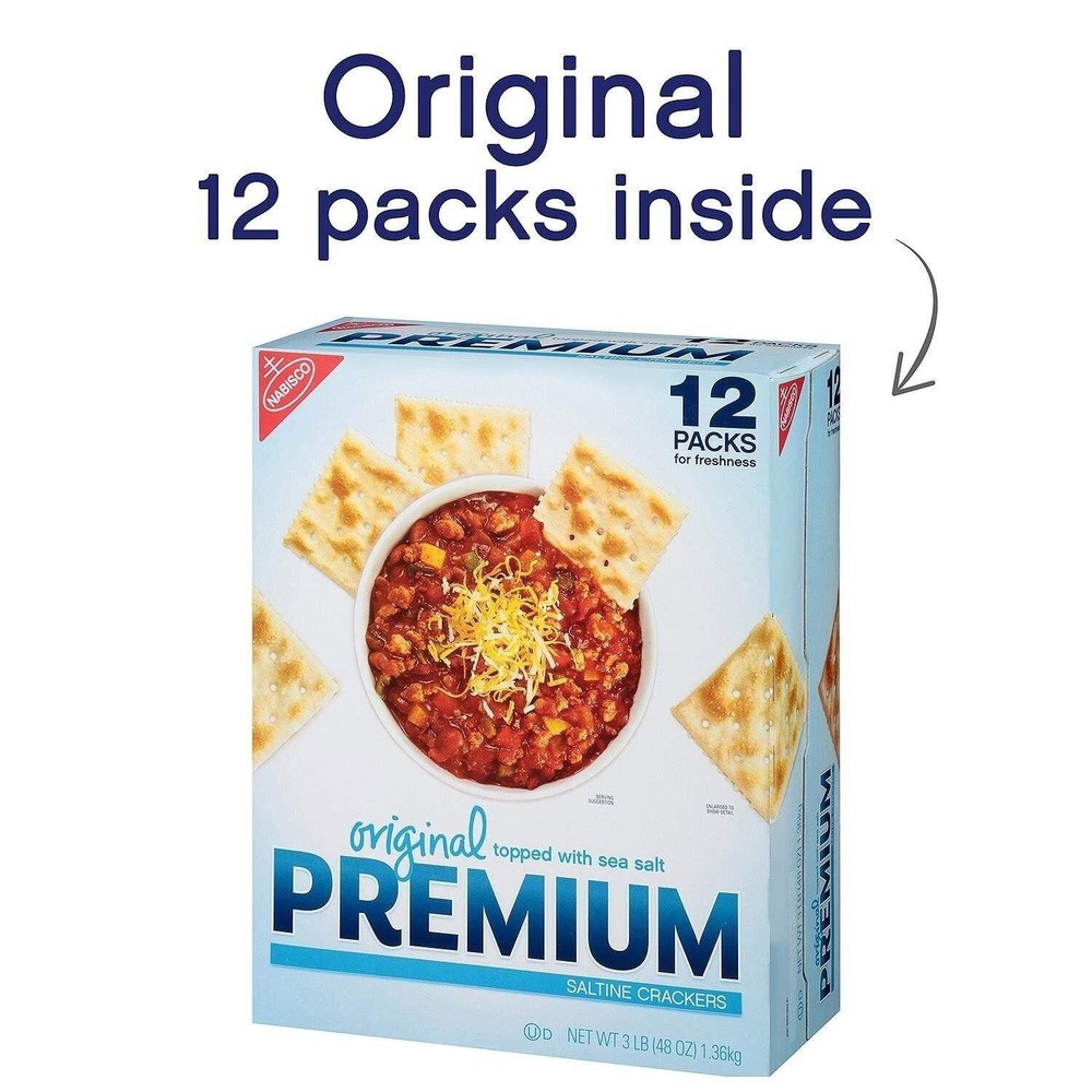 Premium Saltine Crackers, Original, 4oz, 12-Count