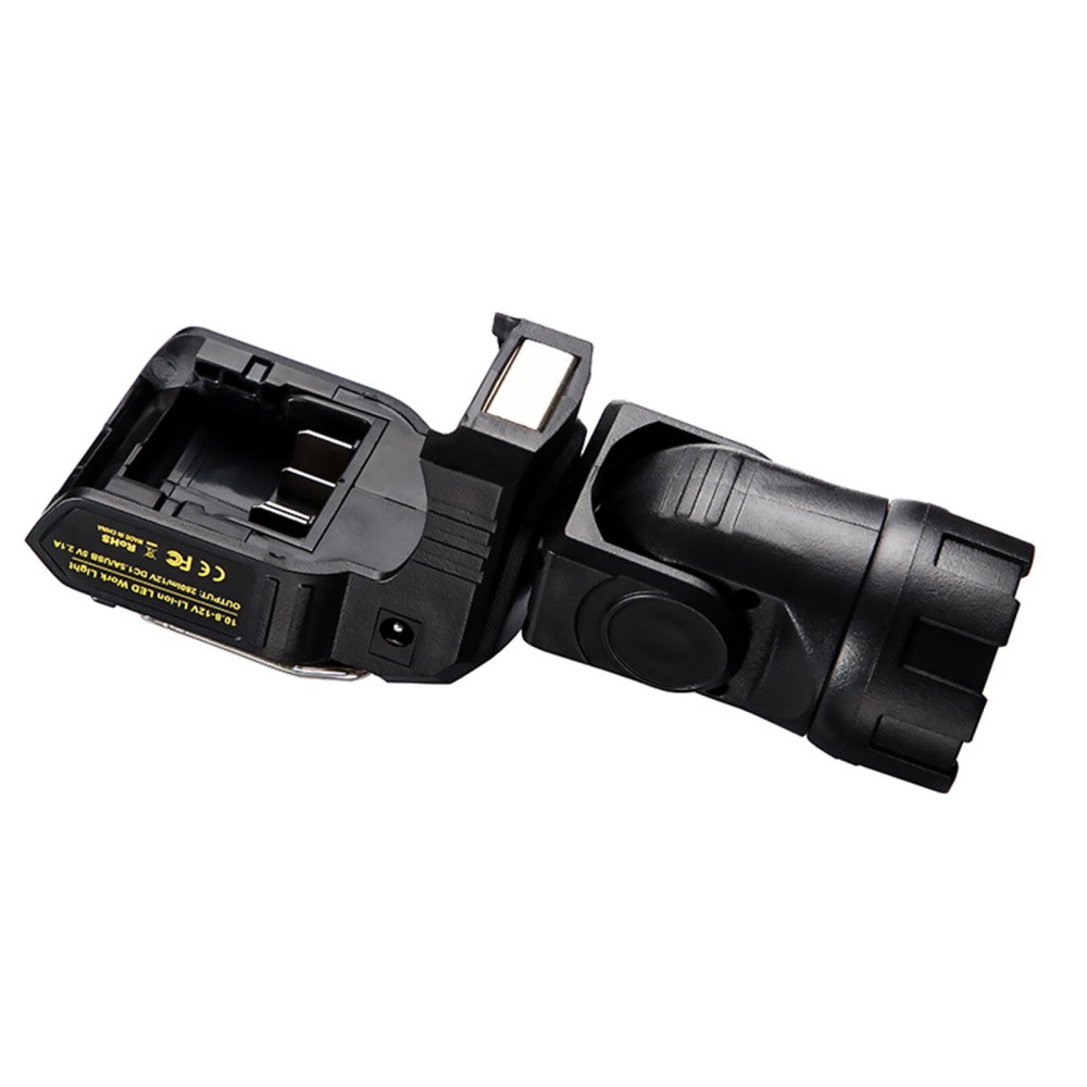 Handheld LED Work Light Flashlight Adapter For DeWalt 12V MAX Li-Ion Battery B
