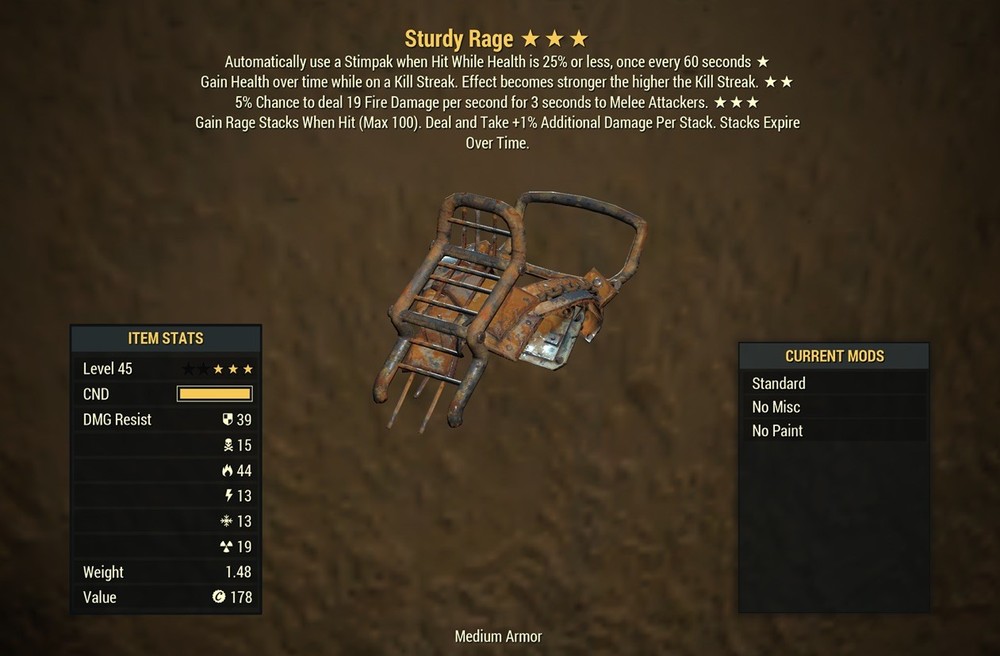 (Xbox) NEW Sturdy Rage Armor - +100% Damage Buff