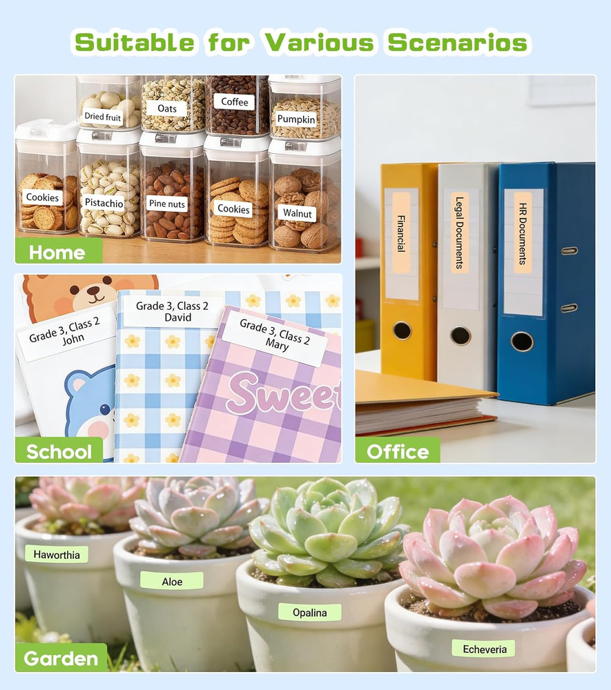 Label Maker Machine with Tape, X1 Portable Bluetooth Mini Label Printer, Support