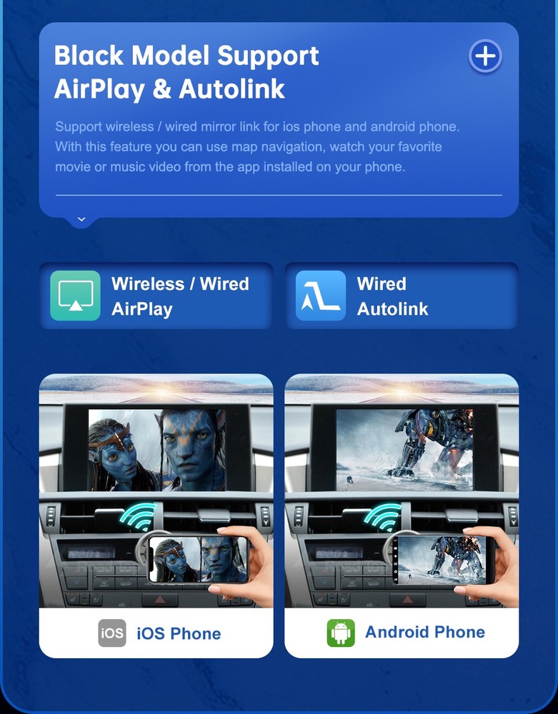 Wireless CarPlay Android Auto High Configuration Module For Lexus RX 2016-2019