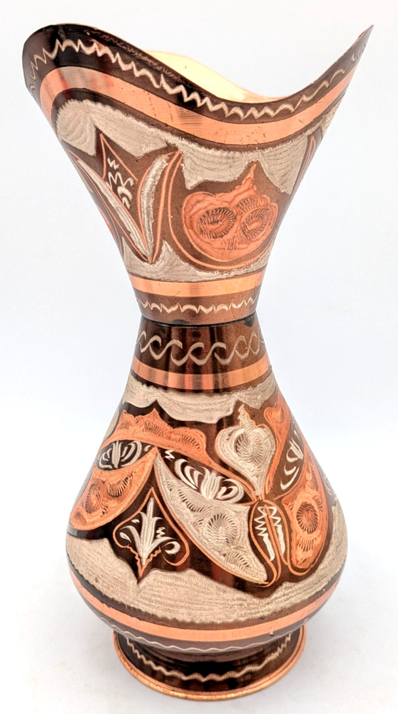 Turkish Etched Copper Vase