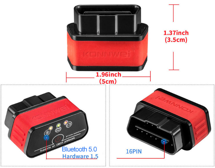 KW903 Bluetooth OBDII OBD2 Automotive code reader diagnostic Scanner tool