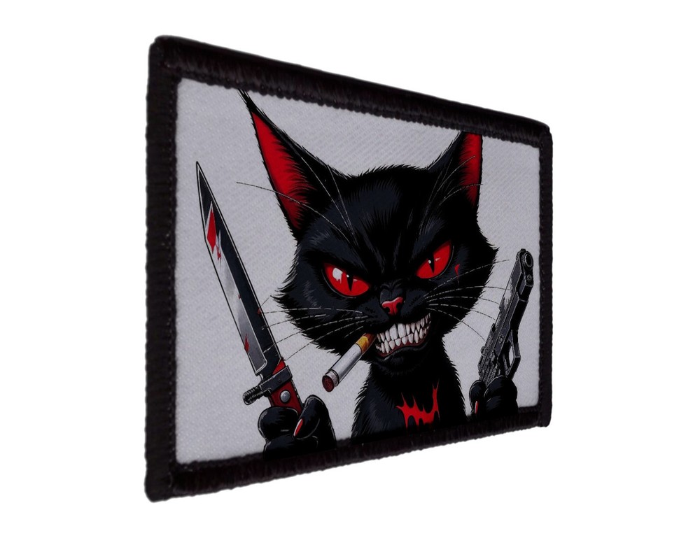 Violent Black Cat Guns Knife Cigarette Thug Morale Hook [sub]