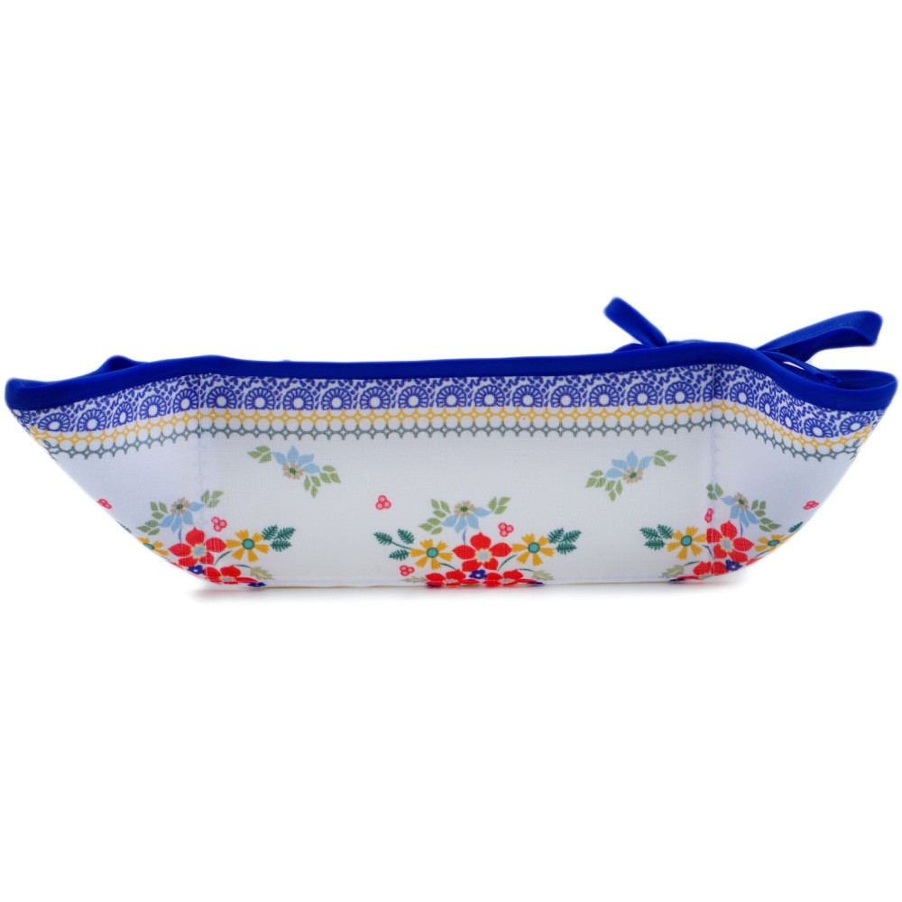 Polyester Bread Basket 8" Summer Bouquet