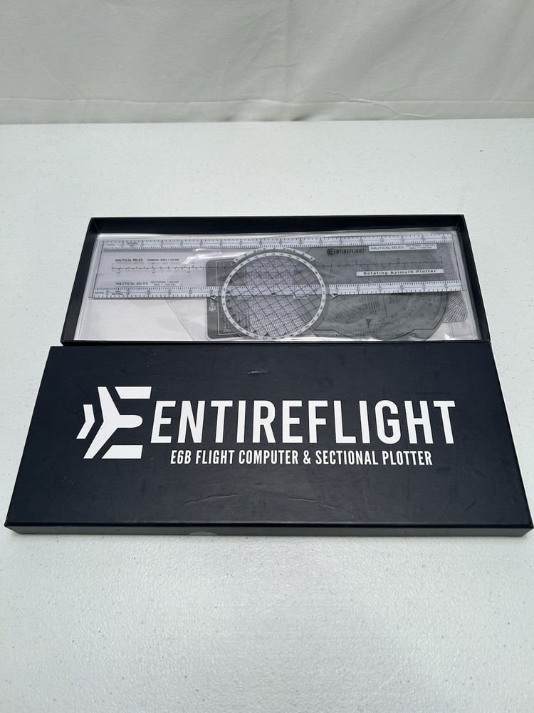 Entireflight E6B Flight Computer & Sectional Plotter, Rotating Azimuth Plotter