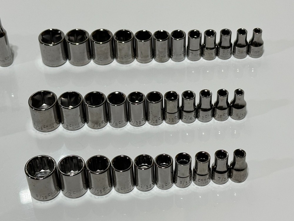 NEW Craftsman Tools USA 54pc 1/4” Drive Metric & SAE Deep & Shallow Socket Set
