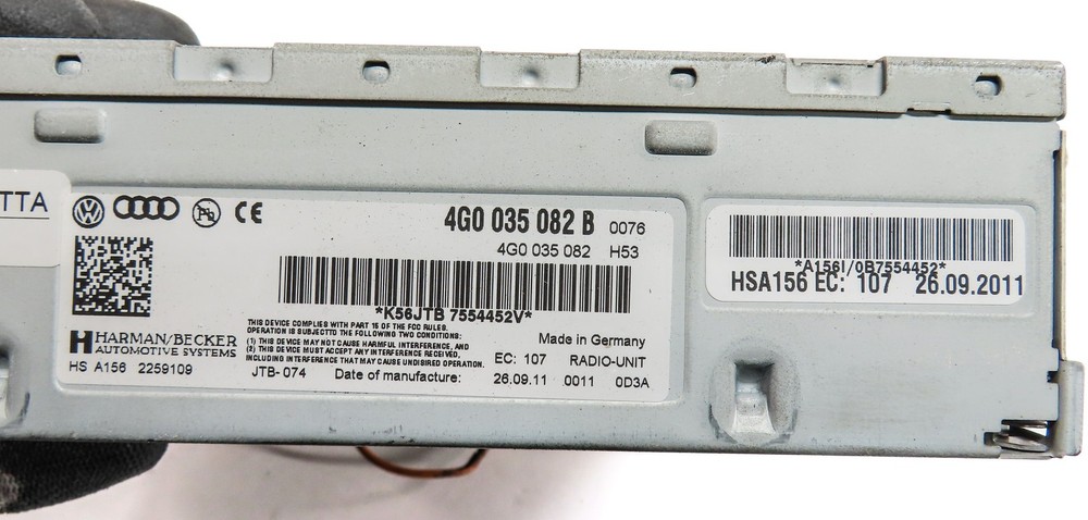 2012 AUDI S4 (B8 8K) RADIO STEREO RECEIVER CONTROL MODULE