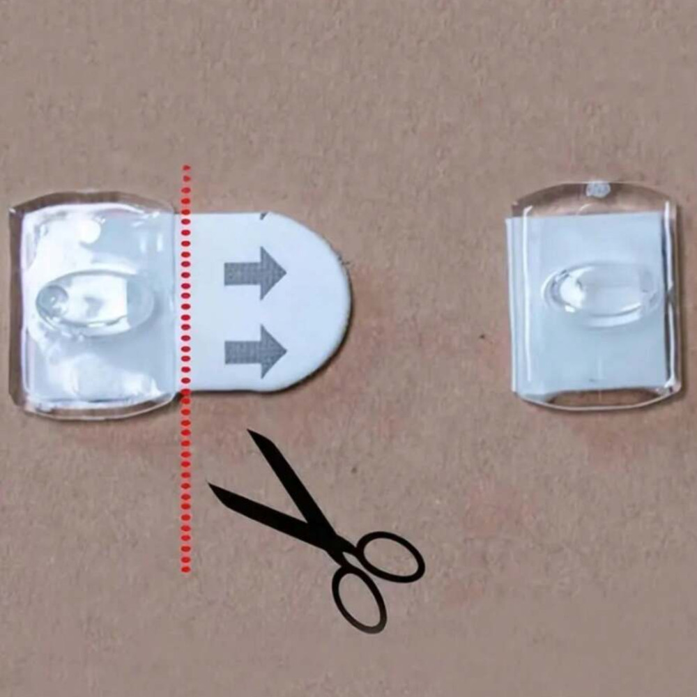 20pcs Mini Hook Self-Adhesive Detachable Traceless Decor Transparent Thread Hook