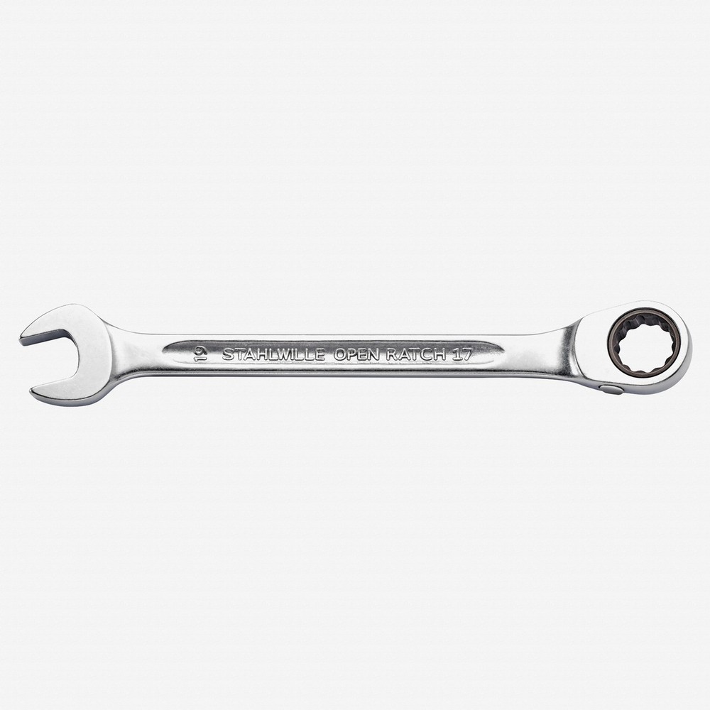 Stahlwille 17 Combination Offset Ratcheting Spanner with Switch OPEN-RATCH, 14 m