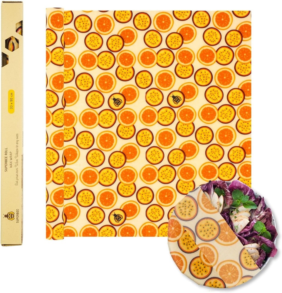 SUPERBEE Beeswax Wrap Roll, Reusable for Food, Wraps Rolls, Reusable Bees Pap...