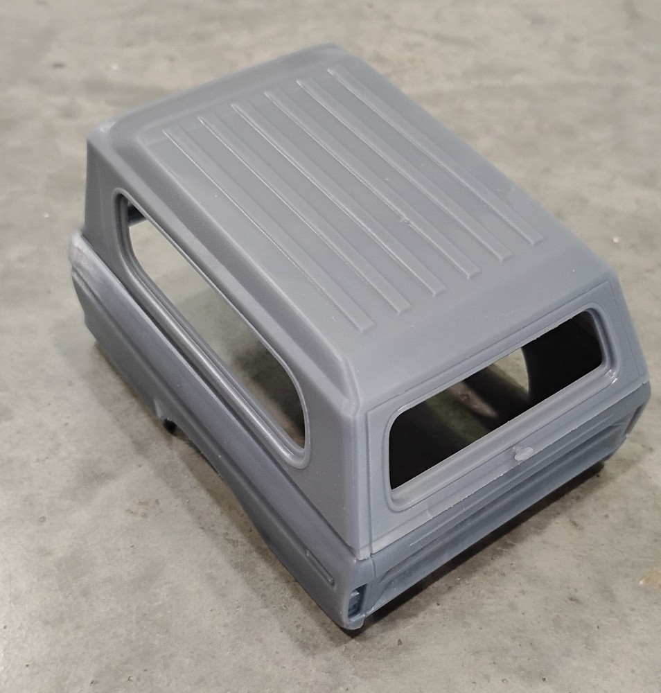 3D Printed 1/25 8 Foot Camper Shell Pickup Bed Cover Accessory