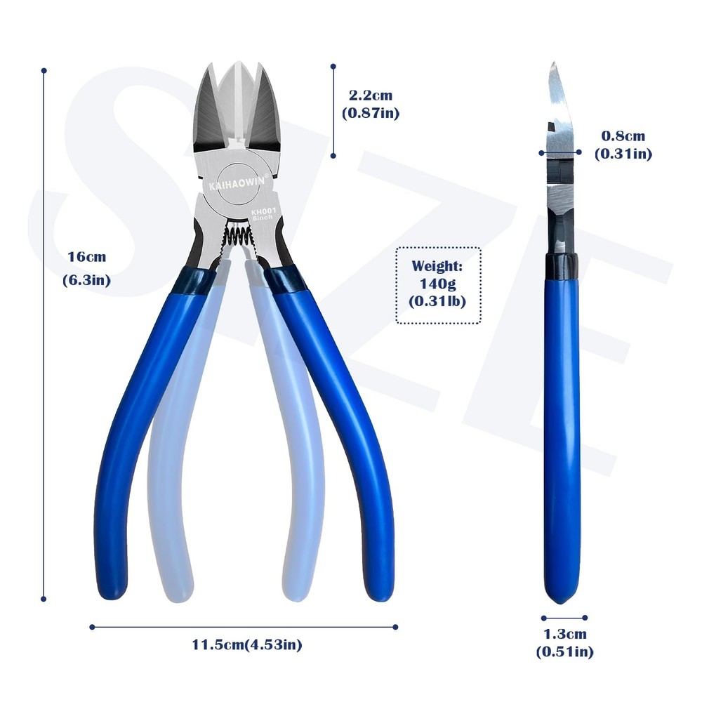 Wire Cutters 2 Pack KAIHAOWIN 6 Inch Wire Cutters Set Spring Loaded Wire Snips D