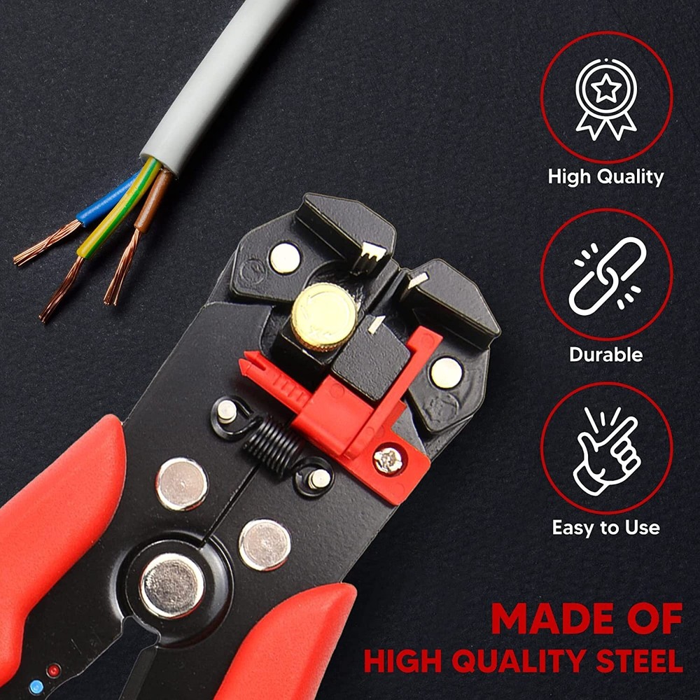 MultiPurpose Electrical Wire Stripping Tool 8", Crimper Pliers Insulated Cutter
