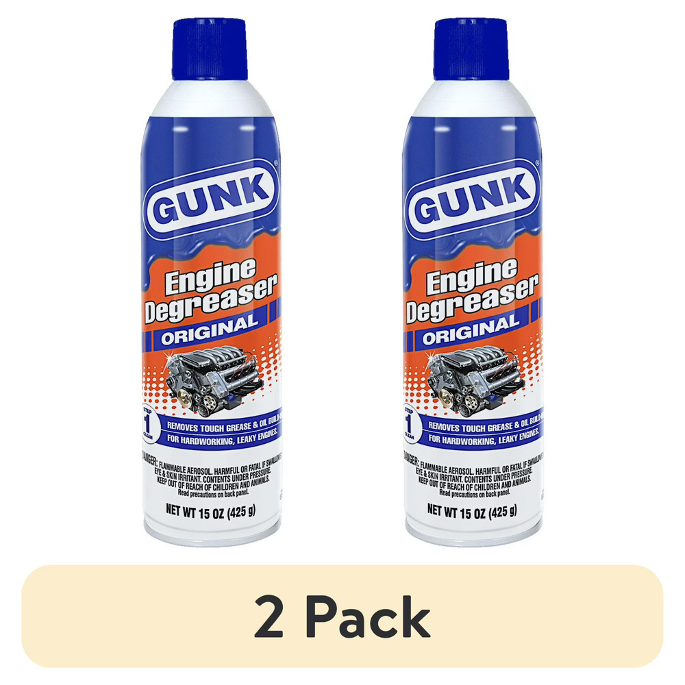 GUNK Original Engine Degreaser Spray, 15 oz (2-Pack) – For All Vehicle Types