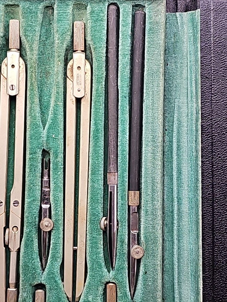 Vintage Dietzen "PREP" Drafting Tools and Compass Set 1087 Germany