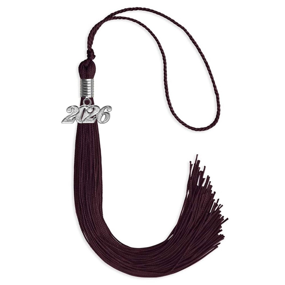 Endea Graduation Maroon Tassel With Silver Date Drop