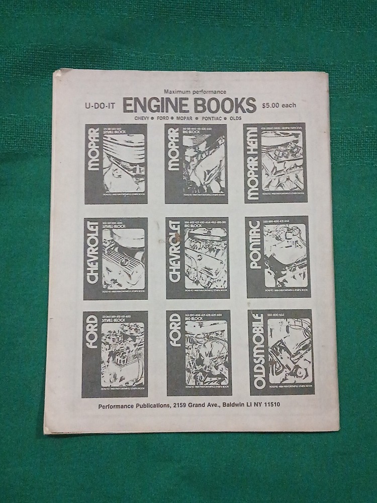 1976 Motion Phase Baldwin CHEVROLET 302-400 PERFORMANCE ENGINE BOOK SMALL BLOCK