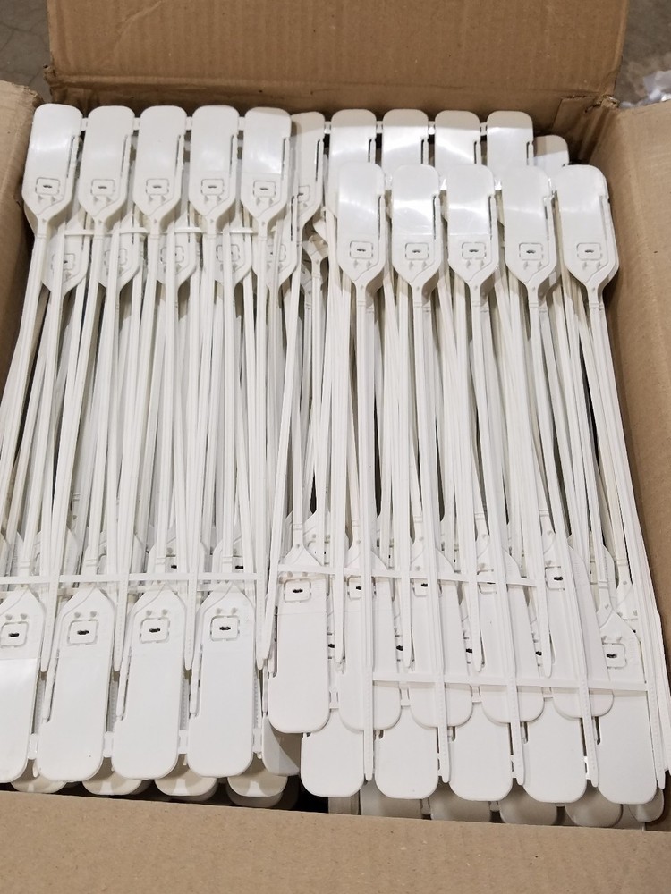 1,000pcs  12" tamper evident security plastic zip tie seal SHURLOK CONTROLTEK