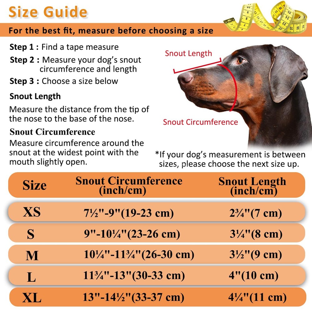 Dog Muzzle Basket Muzzle for Biting Chewing and Scavenging Humane Cage Mouth ...