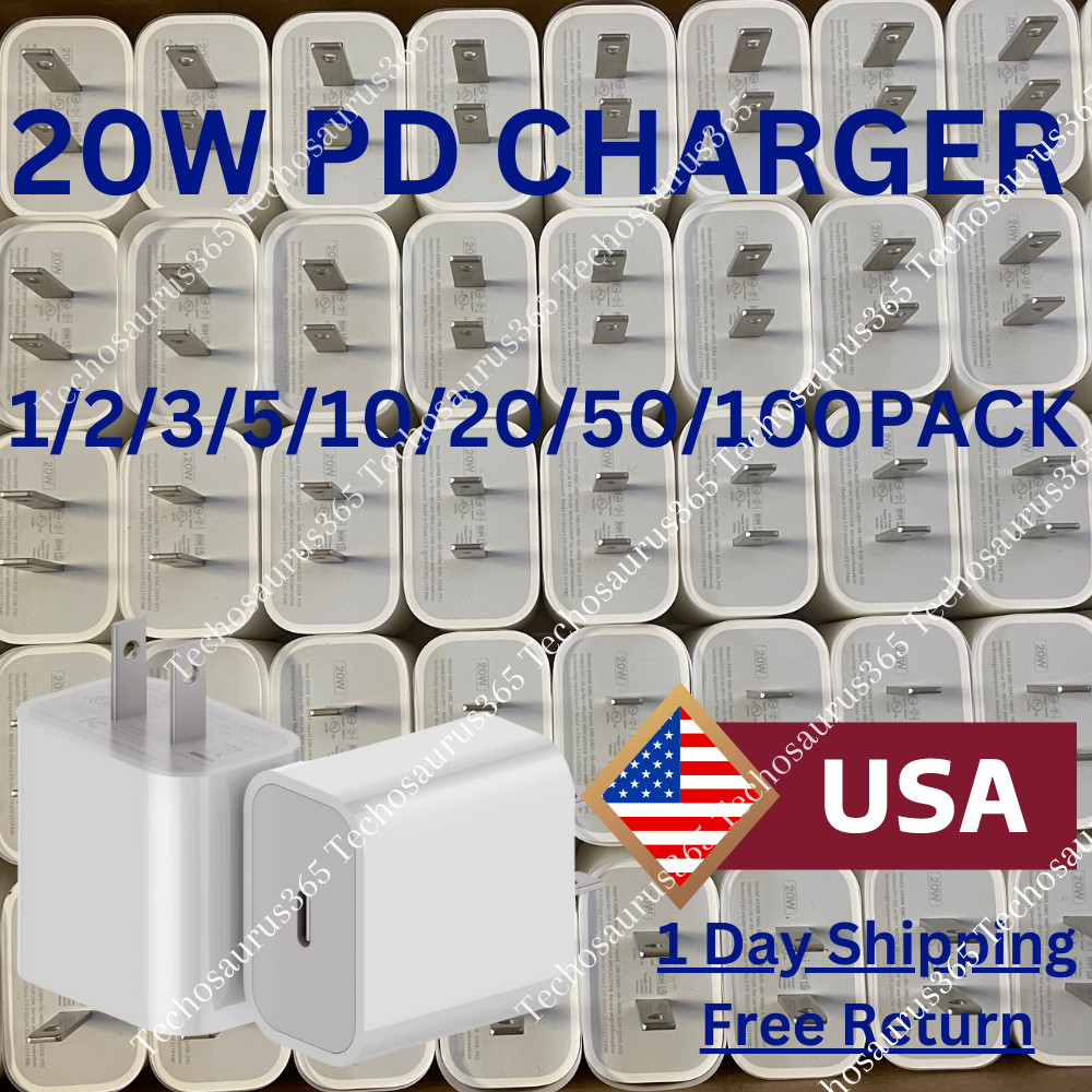 Lot 20W USB Type C Power Adapter Fast Charger Cube Block For iPhone iPad Android
