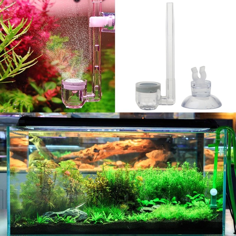 CO2 Diffuser Clear Acrylic Atomizer for Aquarium Planted for Tank Tiny