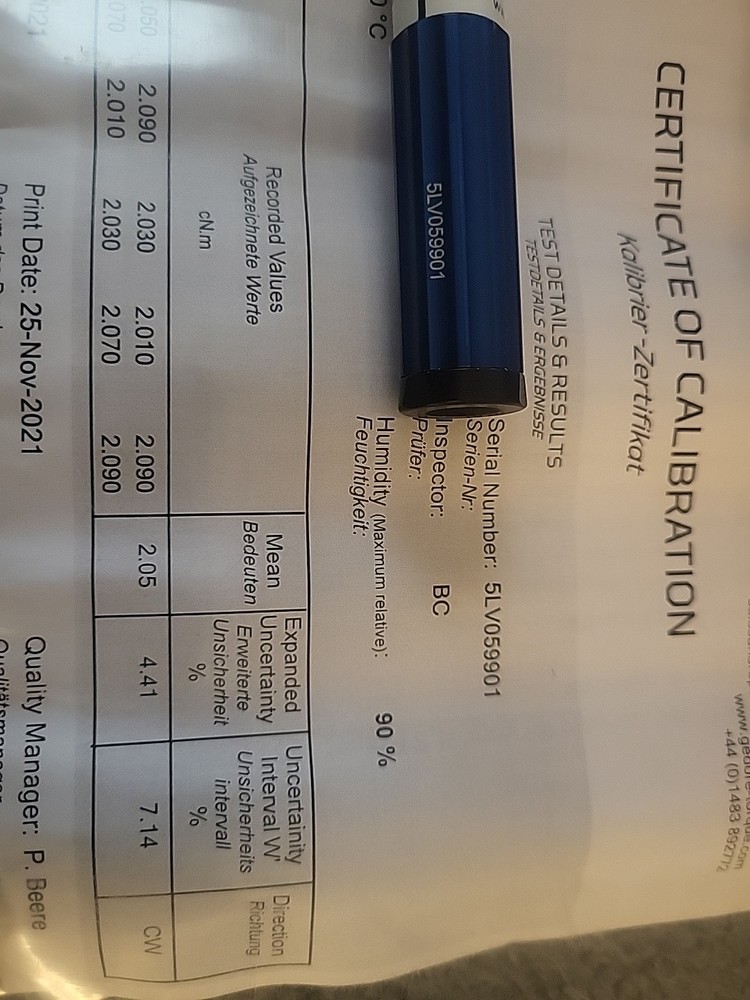 GEDORE TLS0022 Blue Preset Torque Screwdriver