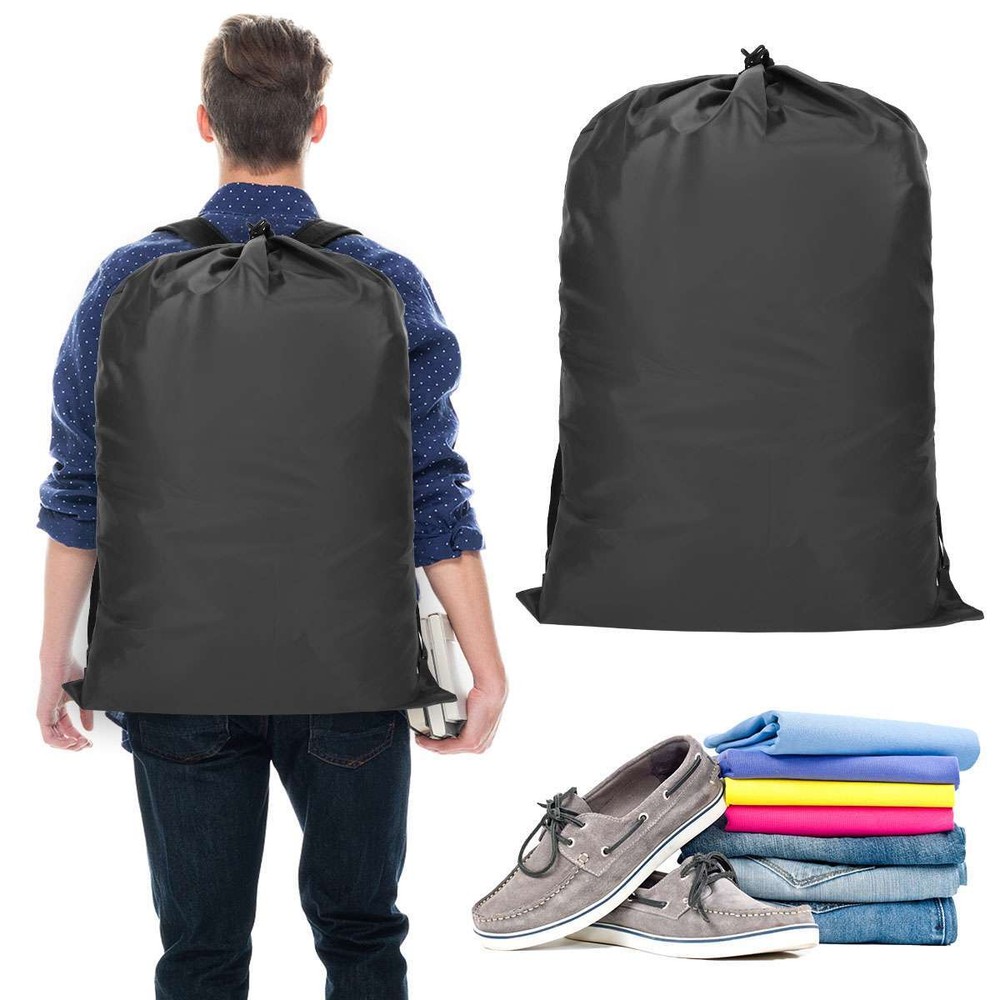 Large Laundry Bag Washing Clothes Storage Strap Heavy Duty Drawstring Adjustable
