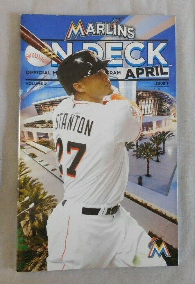 Marlins On Deck program Volume 2 Issue 1 Miami Marlins  Giancarlo Stanton
