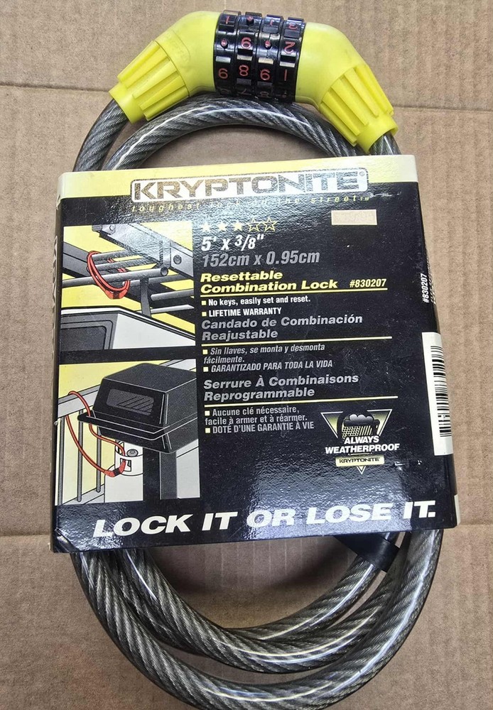 KRYPTONITE RESETTABLE COMBINATION LOCK (CABLE LOCK)