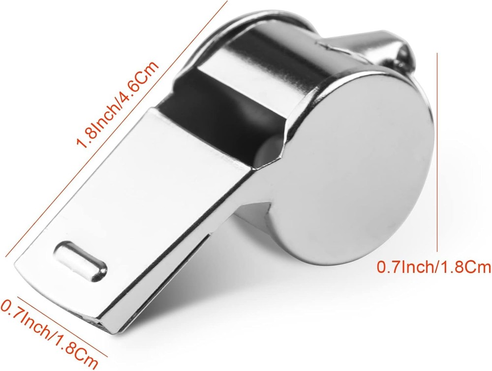 Metal Whistle with Lanyard 24 Pack Bulk