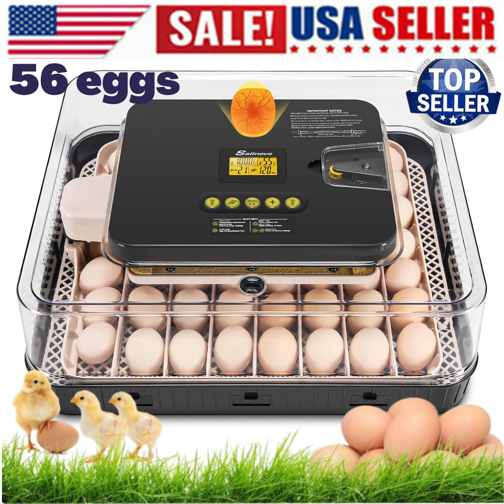 56 Egg Incubator for Hatching Eggs Automatic Egg Turning Temperature Control