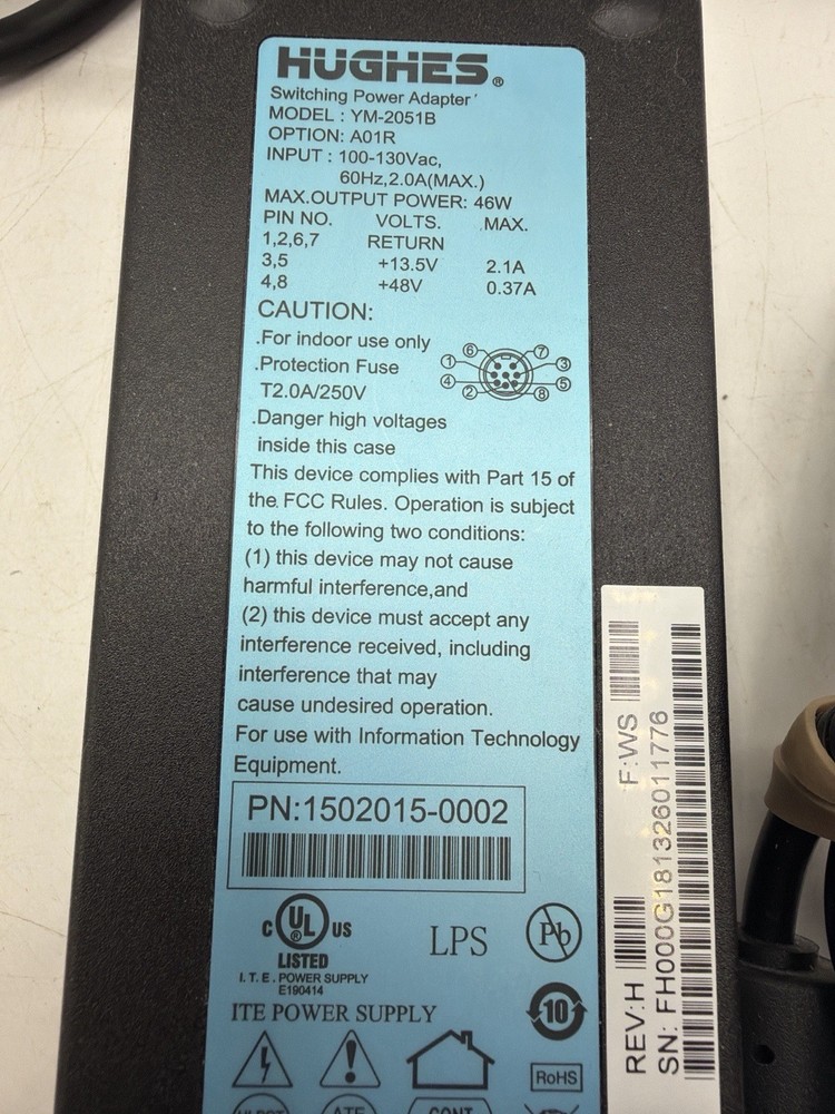Dish Network HT1100 Satellite Internet Modem w Hughes Power Adapter