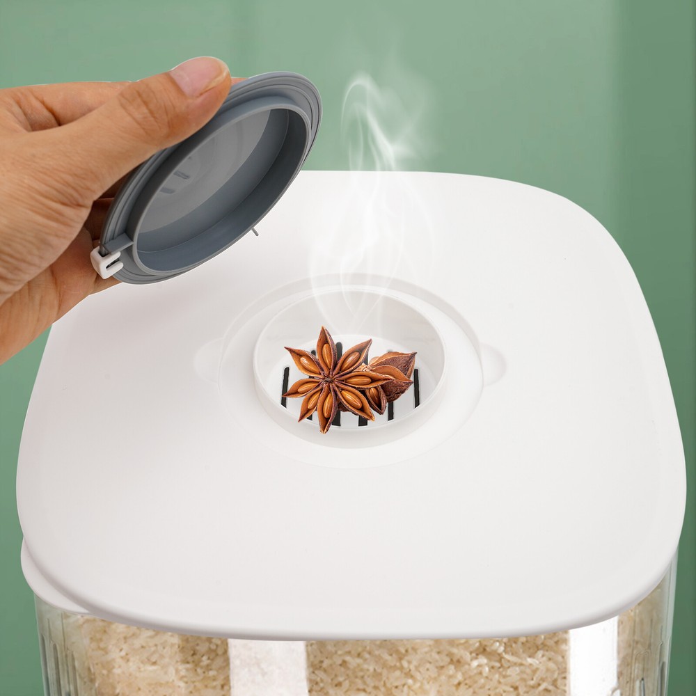 6kg Rice Dispenser Large Sealed Grain Storage Container with Rice Cup Kitchen