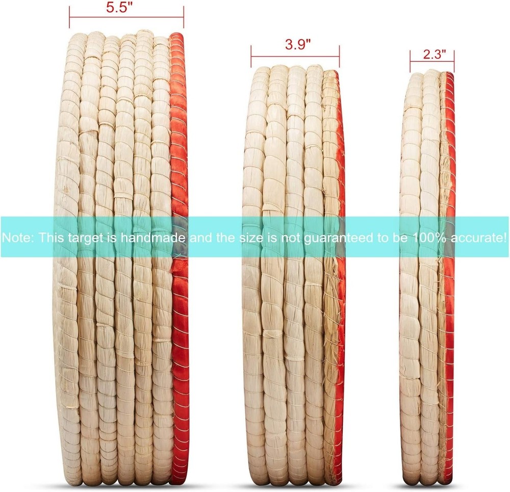 Professional Archery Target 20x20" 5-Layer Straw, Longbow Compound Ready