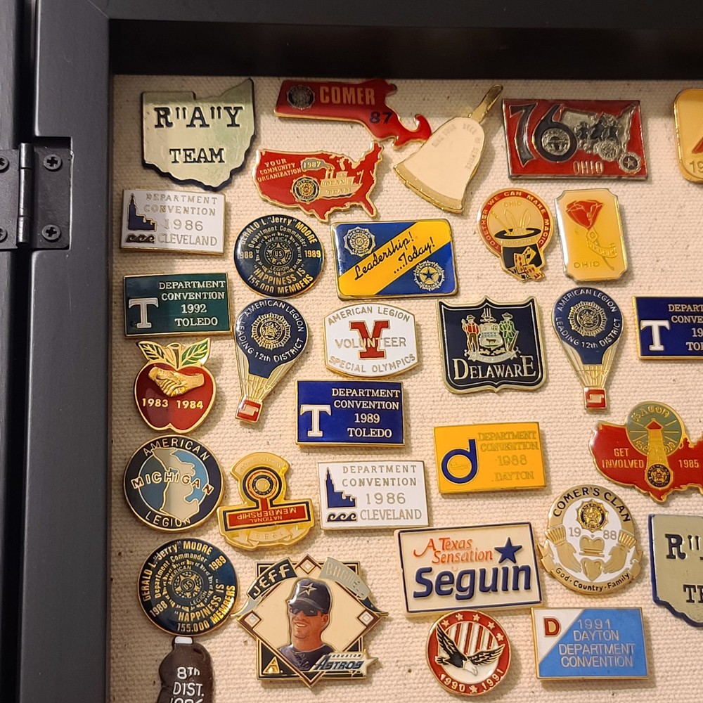 Wall Hanging Of Various Pins