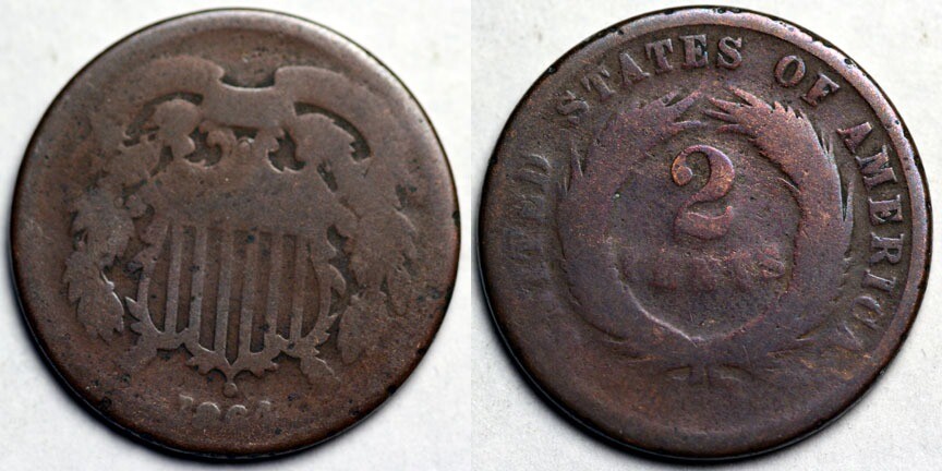 1864 Two Cent Piece