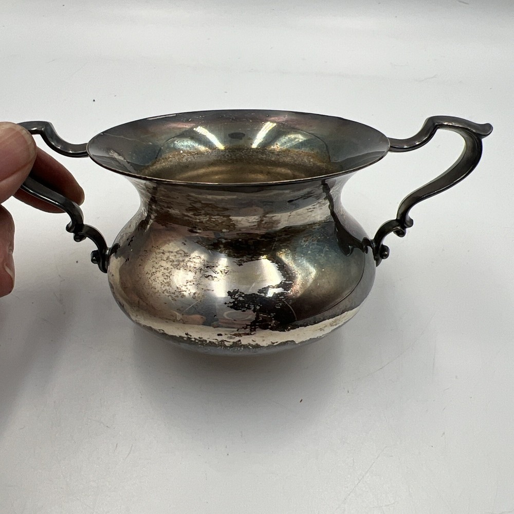 Vintage Poole Silver & Co. E.P.C. 20 Cream & Sugar Set, Silverplate