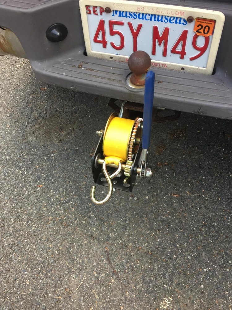 900 lb. Capacity Hand Winch MANUAL STRAP FARM PULLING PULLER HOOK ATV Heavy Duty