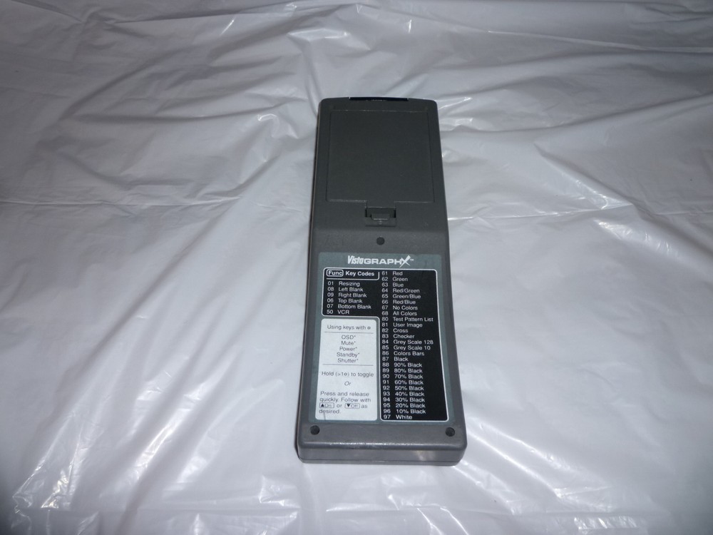 ELECTROHOME VISTAGRAPHX REMOTE CONTROL